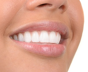 Closeup of healthy teeth and gums