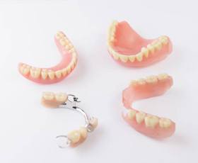 A series of full and partial dentures