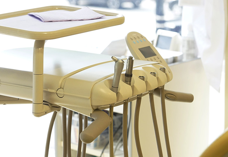 Closeup of dental treatment room