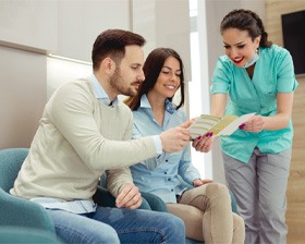 patients talking to dental professional about financing   