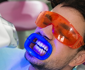 Man receiving Zoom! teeth whitening